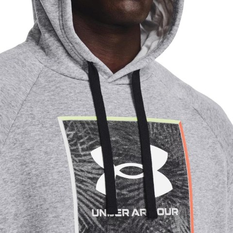 Bluza męska Under Armour UA Rival Flc Graphic Hoodie szara 1370349 011 Under Armour