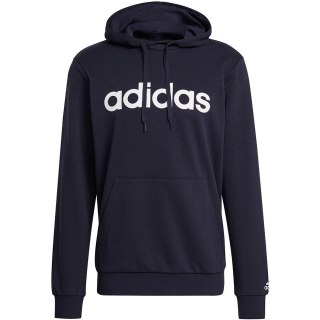 Bluza męska adidas Essentials French Terry Linear Logo Hoodie granatowa GK9066 Adidas