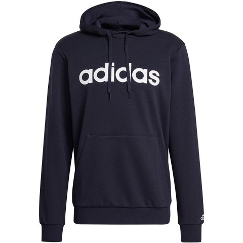 Bluza męska adidas Essentials French Terry Linear Logo Hoodie granatowa GK9066 Adidas
