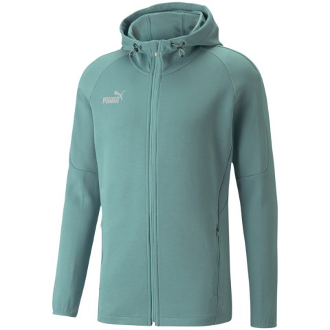 Bluza męska Puma teamFINAL Casuals Hooded Jkt zielona 657383 34 Puma