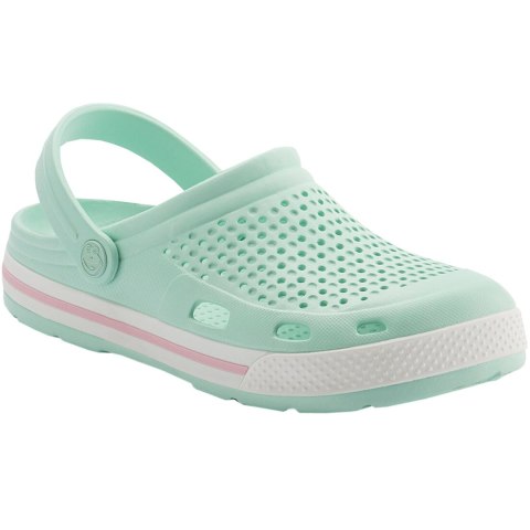 Chodaki damskie Coqui Lindo miętowo-białe 6413-100-4432B/6413-100-4432 Coqui