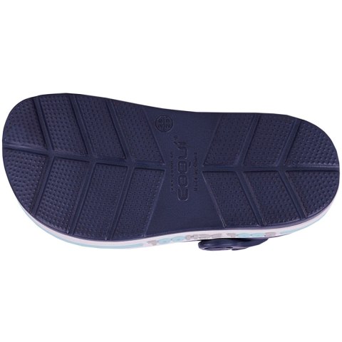 Chodaki dla dzieci Coqui Lindo granatowo-białe 6423-415-2132 Coqui