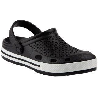 Chodaki męskie Coqui Lindo czarno-białe 6403-100-2232 Coqui