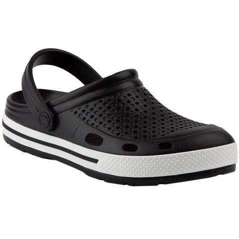 Chodaki męskie Coqui Lindo czarno-białe 6403-100-2232 Coqui