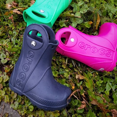 Kalosze dla dzieci Crocs Handle Rain zielone 12803 3E8 Crocs