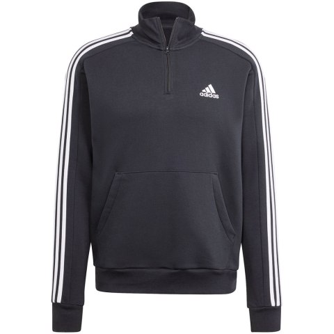 Bluza męska adidas Essentials Fleece 3-Stripes 1/4-Zip czarna HZ6235 Adidas