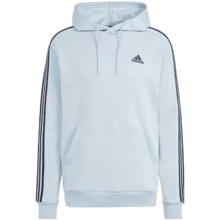 Bluza męska adidas Essentials Fleece 3-Stripes Hoodie błękitna IS0004 Adidas