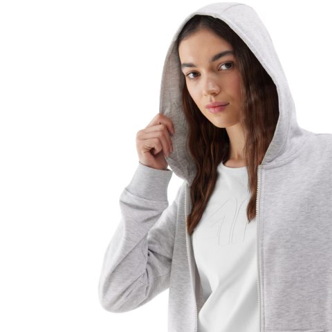 Bluza damska 4F F0956 chłodny jasny szary melanż 4FWSS24TSWSF0956 27M 4F