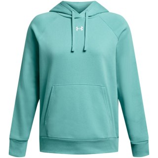 Bluza damska Under Armour Rival Flecce Hoodie miętowa 1379500 482 Under Armour