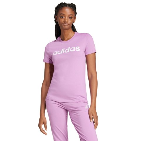 Koszulka damska adidas Loungewear Essentials Slim Logo Tee fioletowa IY9192 Adidas