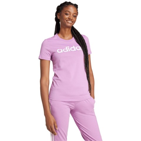 Koszulka damska adidas Loungewear Essentials Slim Logo Tee fioletowa IY9192 Adidas
