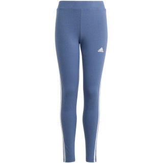 Legginsy dla dzieci adidas Essentials 3-Stripes Cotton Tights niebieskie IS2633 Adidas