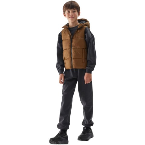 Kamizelka dla chłopca 4F M134 jasny brąz 4FJWAW24TVJAM134 82S 4F