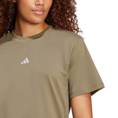 Koszulka damska adidas Essentials Small Logo Cotton khaki JI6074 Adidas