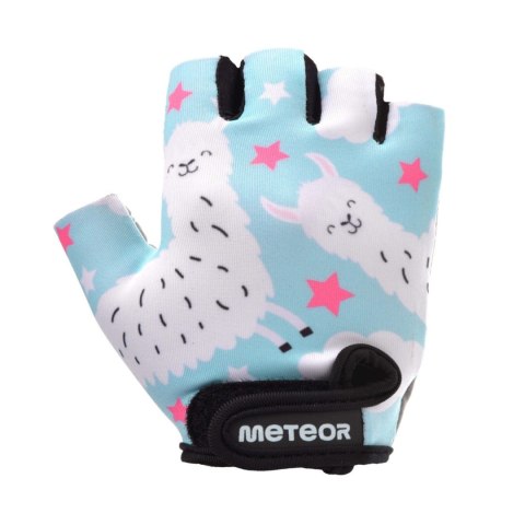 Rękawiczki rowerowe dla dzieci Meteor Alpacas błękitne 17392-17393-17394 Meteor