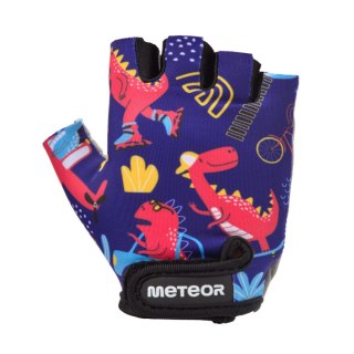Rękawiczki rowerowe dla dzieci Meteor Dino Cars granatowe 17389-17390-17391 Meteor