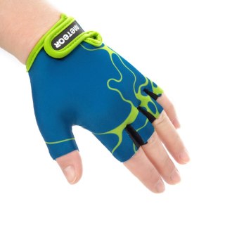 Rękawiczki rowerowe dla dzieci Meteor Marble niebieskie 17404-17405-17406 Meteor