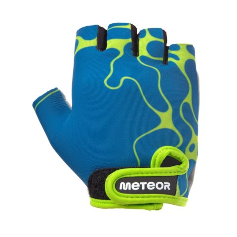 Rękawiczki rowerowe dla dzieci Meteor Marble niebieskie 17404-17405-17406 Meteor