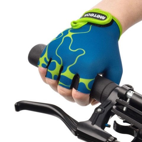 Rękawiczki rowerowe dla dzieci Meteor Marble niebieskie 17404-17405-17406 Meteor