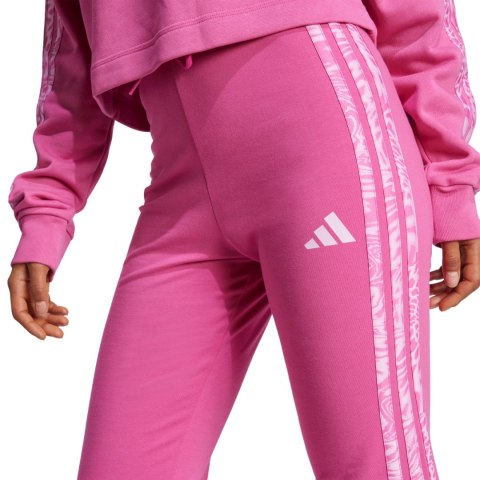 Legginsy damskie adidas Essentials 3-Stripes Print Cotton różowe JG6238 Adidas