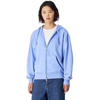 Bluza damska Champion Full Zip Hoodie Sweatshirt błękitna 117787 BS186 Champion