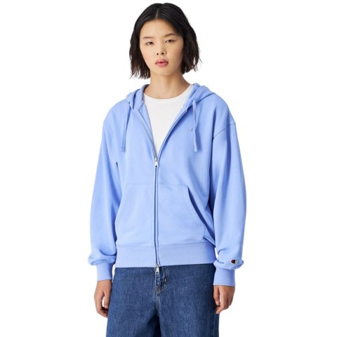 Bluza damska Champion Full Zip Hoodie Sweatshirt błękitna 117787 BS186 Champion