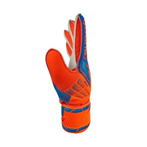 Rękawice bramkarskie Reusch Attrakt Solid Junior pomarańczowo-niebieskie 5572515 2290 Reusch