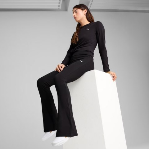Legginsy damskie Puma Ess High-Waist Flared czarne 631542 01 Puma