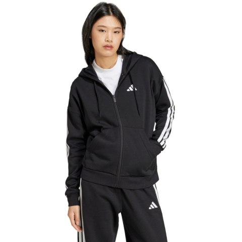 Bluza damska adidas Essentials 3 Stripes Full Zipp Hoodie czarna JE1283 Adidas