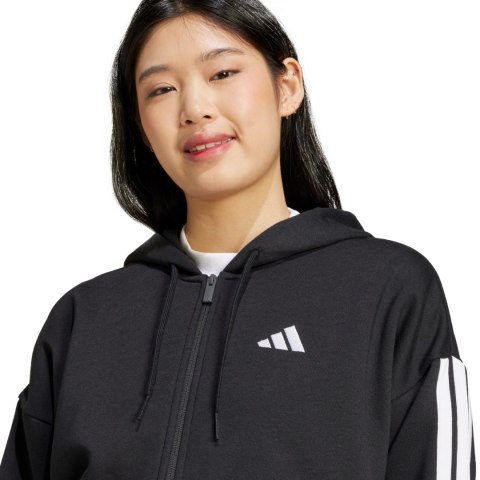 Bluza damska adidas Essentials 3 Stripes Full Zipp Hoodie czarna JE1283 Adidas