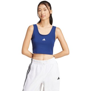 Koszulka damska adidas Essentials Small Logo Cotton Lifestyle Tank niebieska JC5939 Adidas