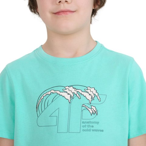 Koszulka dla chłopca 4F M1917 miętowa 4FJWSS25TTSHM1917 47S 4F