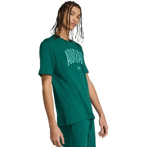 Koszulka męska adidas Collegiate Lineage Graphic zielona KA7135 Adidas