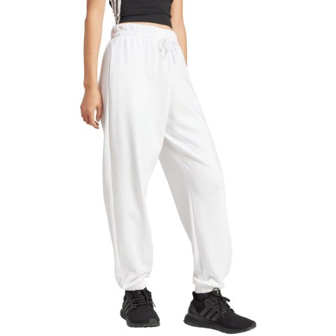 Spodnie damskie adidas Essentials Small Logo French Terry Cuffed białe JD9923 Adidas