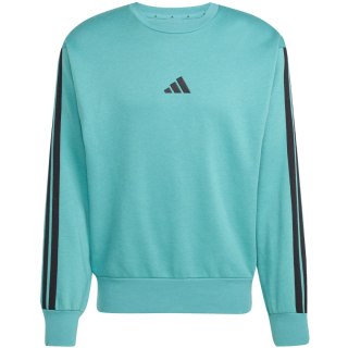 Bluza męska adidas Essentials 3-Stripes Fleece turkusowa JX0701 Adidas