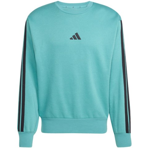 Bluza męska adidas Essentials 3-Stripes Fleece turkusowa JX0701 Adidas