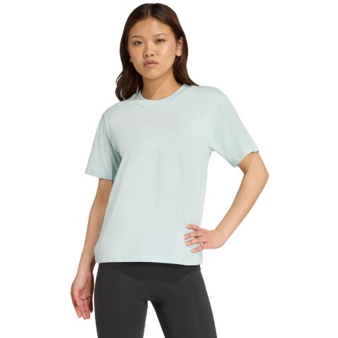 Koszulka damska adidas Essentials Small Logo Cotton jasnoniebieska JY4965 Adidas