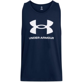 Koszulka męska Under Armour Sportstyle Logo Tank granatowa 1382883 408 Under Armour