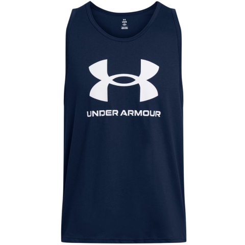 Koszulka męska Under Armour Sportstyle Logo Tank granatowa 1382883 408 Under Armour