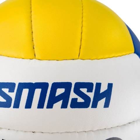 Piłka siatkowa NO10 Smash biało-niebiesko-żółta NO10