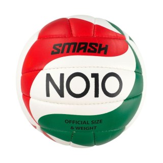 Piłka siatkowa NO10 Smash biało-zielono-czerwona NO10