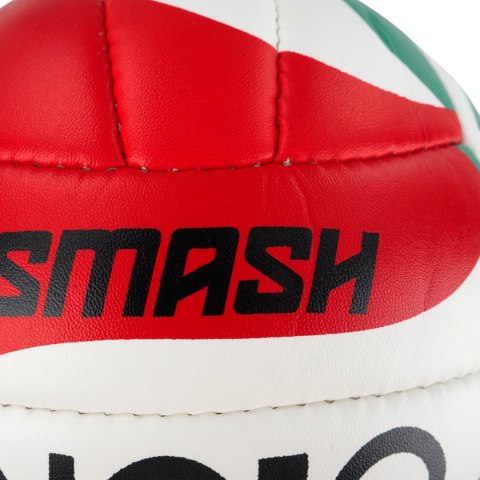 Piłka siatkowa NO10 Smash biało-zielono-czerwona NO10