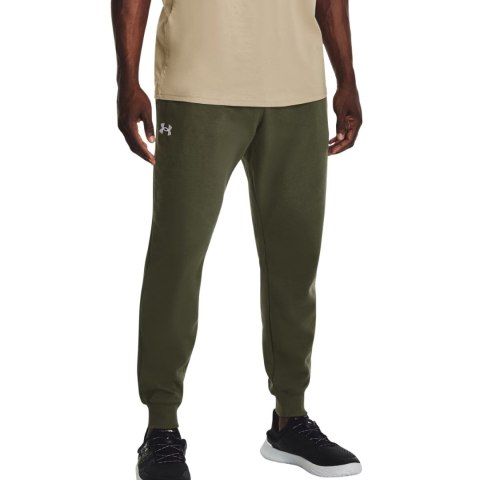 Spodnie męskie Under Armour Rival Fleece Joggers oliwkowe 1379774 390 Under Armour
