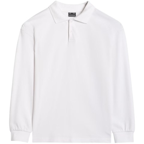 Koszulka dla chłopca longsleeve 4F M483 biała 4FJWAW25TLONM483 10S 4F
