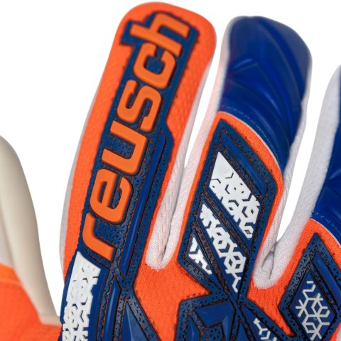 Rękawice bramkarskie Reusch Attrakt Freegel Gold NC pomarańczowo-niebieskie 5570135 2500 Reusch