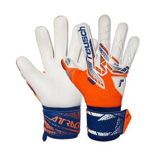 Rękawice bramkarskie Reusch Attrakt Silver biało-pomarańczowo-niebieskie 5570214 2500 Reusch
