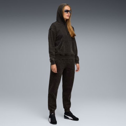 Bluza damska Puma ESS Elevated Relaxed Wash Hoodie czarna 688103 01 Puma