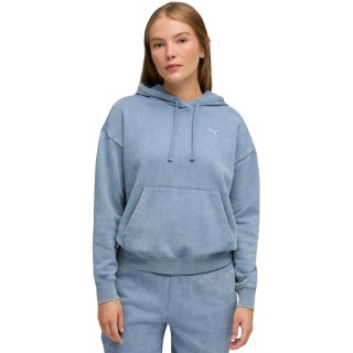 Bluza damska Puma ESS Elevated Relaxed Wash Hoodie niebieska 688103 34 Puma