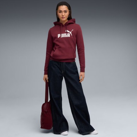 Bluza damska Puma ESS No.1 Logo Hoodie FL bordowa 682389 96 Puma