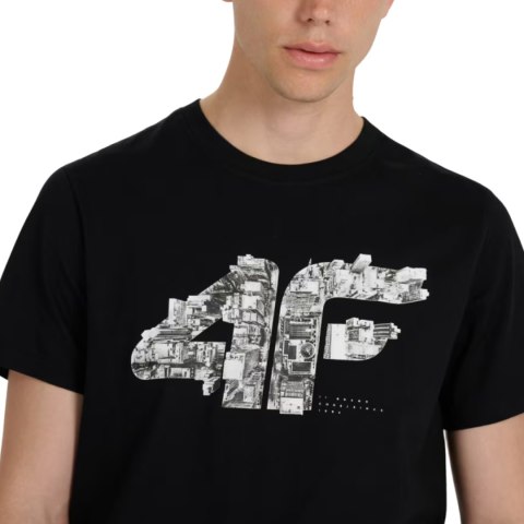 Koszulka męska 4F M3132 głęboka czerń 4FWAW25TTSHM3132 20S 4F